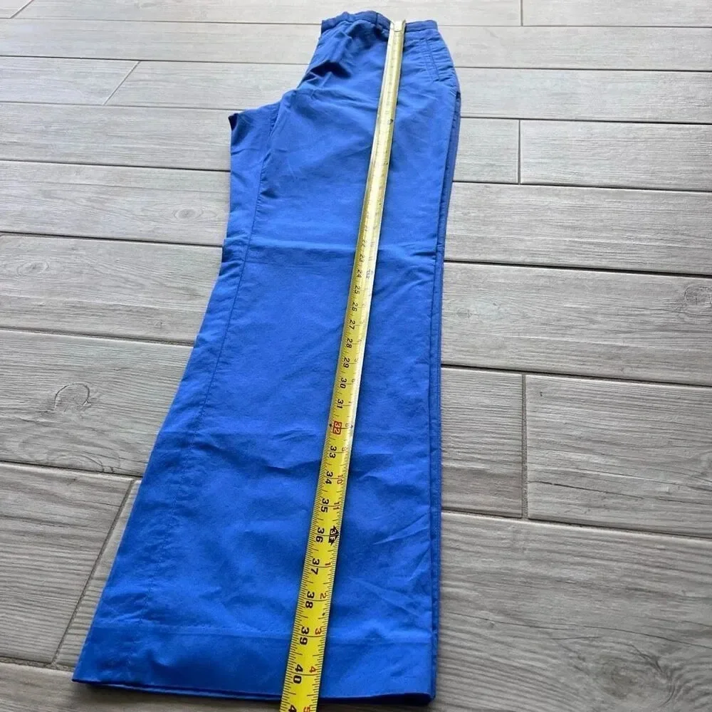 Ralph Lauren Womens Blue Flat Front Straight Leg Casual Chino Pants Size 8 - Picture 6 of 7
